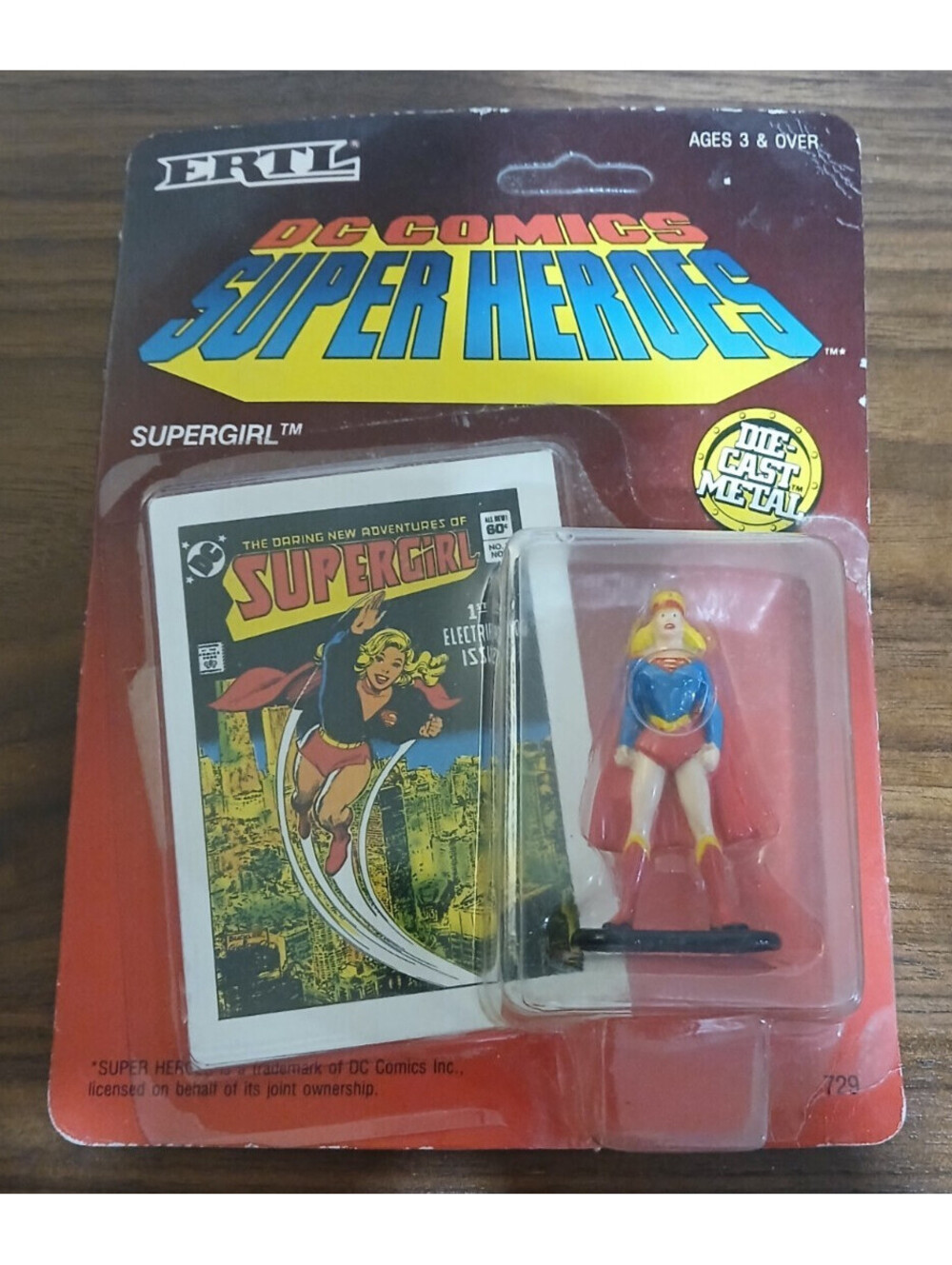 Vintage 1990 Ertl DC Comics Super-Girl Die-cast 2.25 Inch Figure